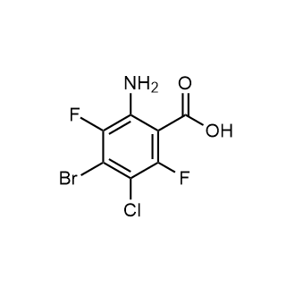 2-氨基-4-溴-5-氯-3,6-二氟苯甲酸结构式