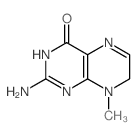 4(3H)-Pteridinone, 2-amino-7,8-dihydro-8-methyl-结构式