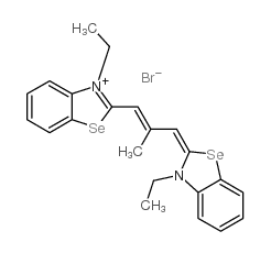 3-乙基-2-[3-(3-乙基-3H-苯并硒唑-2-亚基)-2-甲基丙-1-烯基]苯并硒唑溴化物结构式