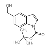 5-(羟基甲基)-1H-吲哚-1-甲酸叔丁酯结构式