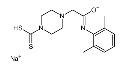 sodium,4-[2-(2,6-dimethylanilino)-2-oxoethyl]piperazine-1-carbodithioate Structure