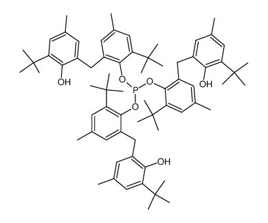 Phosphorous acid tris[2-[2-hydroxy-3-(1,1-dimethylethyl)-5-methylbenzyl]-6-(1,1-dimethylethyl)-4-methylphenyl] ester picture