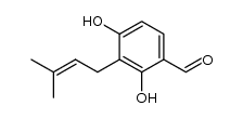 2,4-dihydroxy-3-(3-methylbut-2-en-1-yl)benzaldehyde Structure