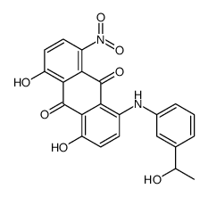 1,8-dihydroxy-4-[[3-(1-hydroxyethyl)phenyl]amino]-5-nitroanthraquinone Structure