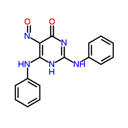 2,6-Dianilino-5-nitroso-4(1H)-pyrimidinone Structure