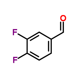 3,4-二氟苯甲醛结构式