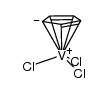 (η5-cyclopentadienyl)vanadium(IV) trichloride结构式