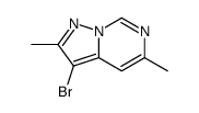 3-BROMO-2,5-DIMETHYL-PYRAZOLO[1,5-C]PYRIMIDINE结构式