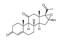 16Alpha,17Alpha-环氧-11-酮基黄体酮结构式