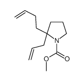 methyl 2-but-3-enyl-2-prop-2-enylpyrrolidine-1-carboxylate结构式