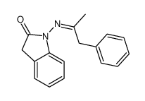 1-(1-phenylpropan-2-ylideneamino)-3H-indol-2-one Structure