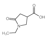 1-乙基-5-氧代吡咯烷-3-羧酸结构式