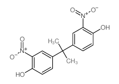 Phenol,4,4'-(1-methylethylidene)bis[2-nitro- Structure