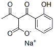 Α-(邻羟基苯甲酰基)乙酰乙酸钠结构式