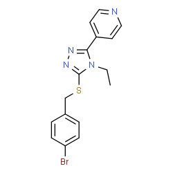 4-bromobenzyl 4-ethyl-5-(4-pyridinyl)-4H-1,2,4-triazol-3-yl sulfide structure