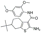 2-氨基-N-(2,4-二甲氧苯基)-叔丁基-4,5,6,7-四氢-1-苯并噻吩-3-甲酰胺结构式