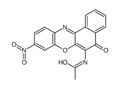N-(9-nitro-5-oxobenzo[a]phenoxazin-6-yl)acetamide结构式