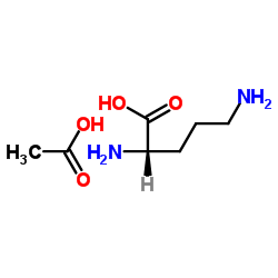 L-Ornithine acetate (1:1) Structure