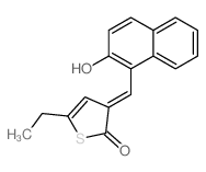 2(3H)-Thiophenone,5-ethyl-3-[(2-hydroxy-1-naphthalenyl)methylene]-结构式