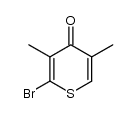 2-bromo-3,5-dimethyl-4H-thiopyran-4-one结构式
