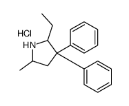 2-ethyl-5-methyl-3,3-diphenylpyrrolidine,hydrochloride Structure