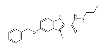 N2-Propyl-2-(3-methyl-5-benzyloxyindolyl)-carbohydrazid结构式