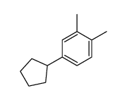 4-cyclopentyl-1,2-dimethylbenzene结构式