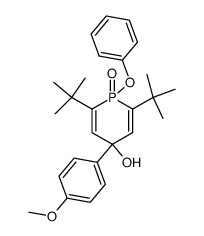 2,6-di-tert-butyl-4-(4-methoxy-phenyl)-1-oxo-1-phenoxy-1,4-dihydro-1λ5-phosphinin-4-ol Structure