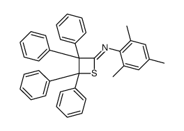 3,3,4,4-tetraphenyl-N-(2,4,6-trimethylphenyl)thietan-2-imine Structure