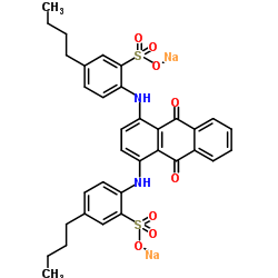 disodium 2,2'-(9,10-dioxoanthracene-1,4-diyldiimino)bis(5-butylbenzenesulphonate Structure