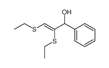 (Z)-2,3-Bis-ethylsulfanyl-1-phenyl-prop-2-en-1-ol结构式