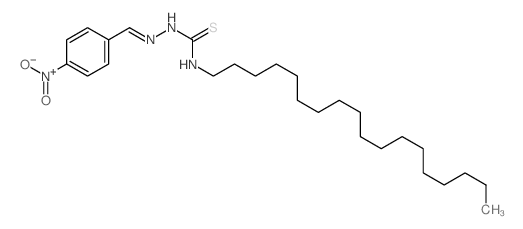 1-[(4-nitrophenyl)methylideneamino]-3-octadecyl-thiourea结构式
