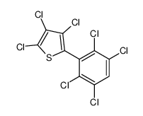 2,3,4-trichloro-5-(2,3,5,6-tetrachlorophenyl)thiophene Structure
