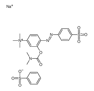 sodium,benzenesulfonate,4-[[2-(dimethylcarbamoyloxy)-4-(trimethylazaniumyl)phenyl]diazenyl]benzenesulfonate Structure