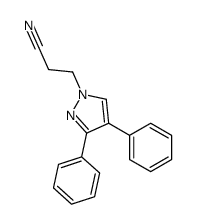 3-(3,4-diphenylpyrazol-1-yl)propanenitrile结构式