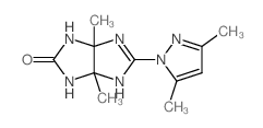 3-(3,5-dimethylpyrazol-1-yl)-1,5-dimethyl-2,4,6,8-tetrazabicyclo[3.3.0]oct-3-en-7-one结构式