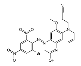 N-[2-(2-溴代-4,6-二硝基苯偶氮基)-5-[(2-氰基乙基)-2-丙烯基氨基]-4-甲氧基苯基]乙酰胺结构式