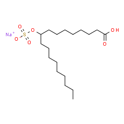 sodium hydrogen 9(or 10)-(sulphonatooxy)octadecanoate Structure
