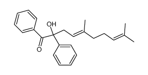 (E)-2-hydroxy-5,9-dimethyl-1,2-diphenyldeca-4,8-dien-1-one结构式