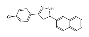3-(4-chlorophenyl)-5-naphthalen-2-yl-4,5-dihydro-1H-pyrazole结构式