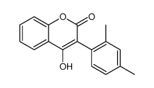 3-(2,4-Dimethylphenyl)-4-hydroxy-2H-1-benzopyran-2-one结构式