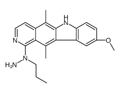 1-(amino-3-propylamino)-5,11-dimethyl-9-methoxy-6H-pyrido(4,3-b)carbazole结构式