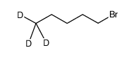 1-溴戊烷-D3结构式