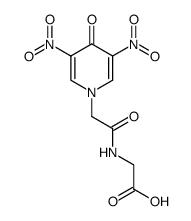 (2-(3,5-dinitro-4-oxopyridin-1(4H)-yl)acetyl)glycine Structure