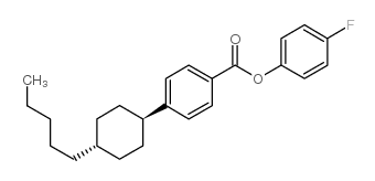 戊基环己基苯甲酸对氟苯酚酯结构式