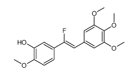 5-[1-fluoro-2-(3,4,5-trimethoxyphenyl)ethenyl]-2-methoxyphenol结构式