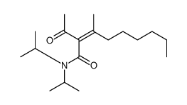 2-acetyl-3-methyl-N,N-di(propan-2-yl)non-2-enamide结构式