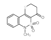 6-Methyl-2,3-dihydrothiopyrano[3,2-c][2,1]benzothiazin-4(6H)-one 5,5-dioxide结构式