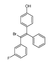 4-[(Z)-2-bromo-2-(3-fluorophenyl)-1-phenylethenyl]phenol结构式