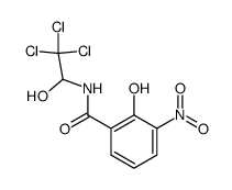 2-hydroxy-3-nitro-benzoic acid-(2,2,2-trichloro-1-hydroxy-ethylamide) Structure